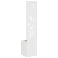 vidaXL Vaso da Giardino con Pannello Decorativo Bianco 32 x 140 cm