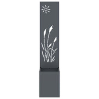 vidaXL Vaso da Giardino con Pannello Decorativo Antracite 32 x 140 cm