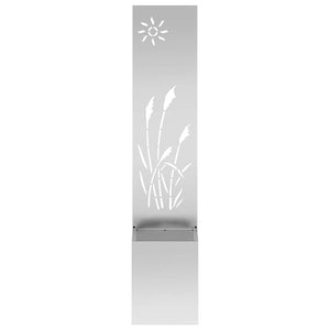 vidaXL Vaso da Giardino con Pannello Decorativo Argento 32 x 140 cm