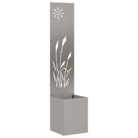 Vaso da Giardino con Pannello Decorativo Ruggine 32 x 140 cm 876363