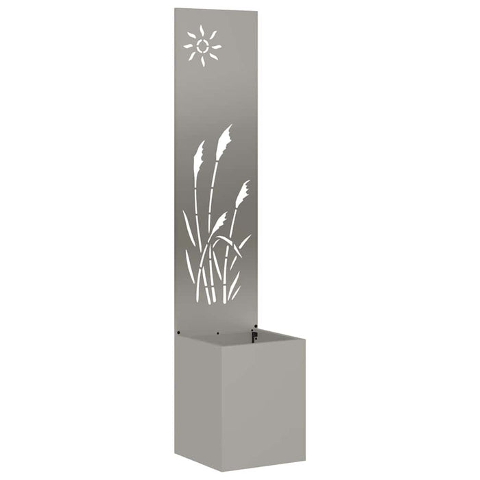 Vaso da Giardino con Pannello Decorativo Ruggine 32 x 140 cm 876363