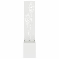 vidaXL Vaso da Giardino con Pannello Decorativo Bianco 32 x 140 cm