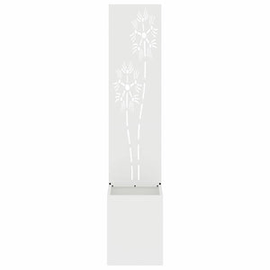vidaXL Vaso da Giardino con Pannello Decorativo Bianco 32 x 140 cm