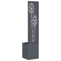 vidaXL Vaso da Giardino con Pannello Decorativo Antracite 32 x 140 cm