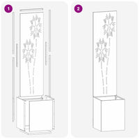 Schermo per privacy in giardino Floreale Argento 32 x 140 cm 876368