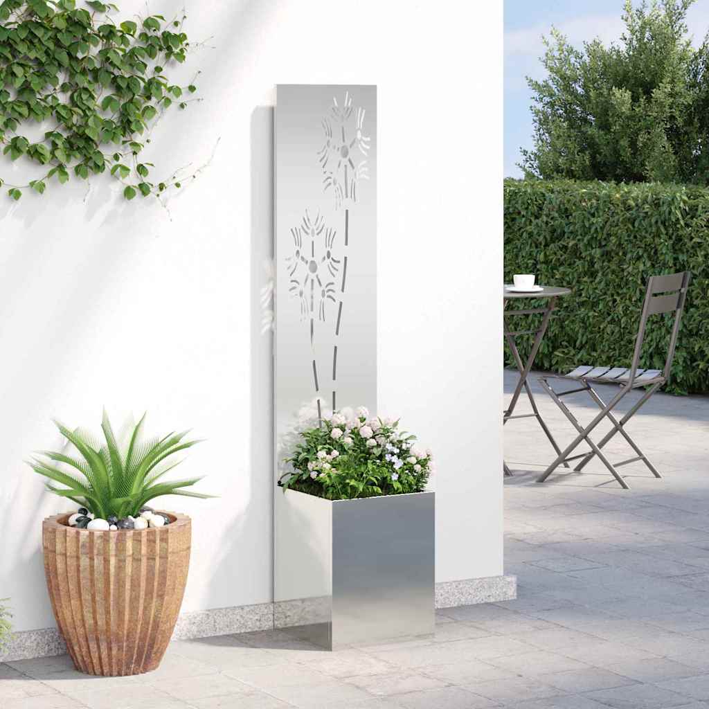 Schermo per privacy in giardino Floreale Argento 32 x 140 cm 876369