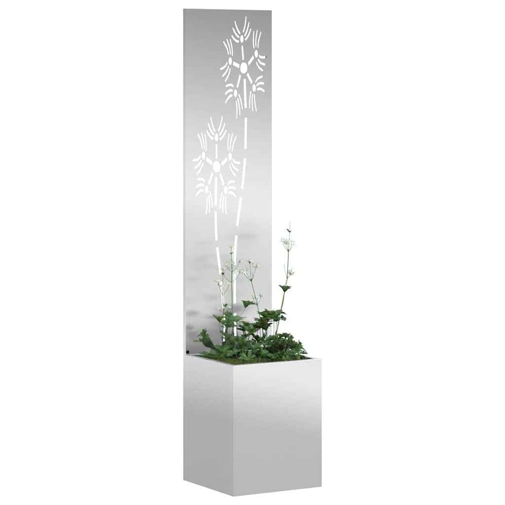 Schermo per privacy in giardino Floreale Argento 32 x 140 cm 876369