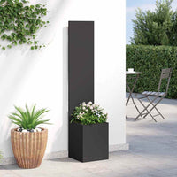 vidaXL Vaso da Giardino con Pannello Decorativo Nero 32 x 140 cm