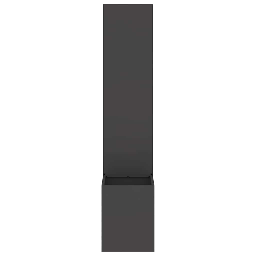 vidaXL Vaso da Giardino con Pannello Decorativo Nero 32 x 140 cm