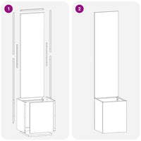 vidaXL Vaso da Giardino con Pannello Decorativo Bianco 32 x 140 cm