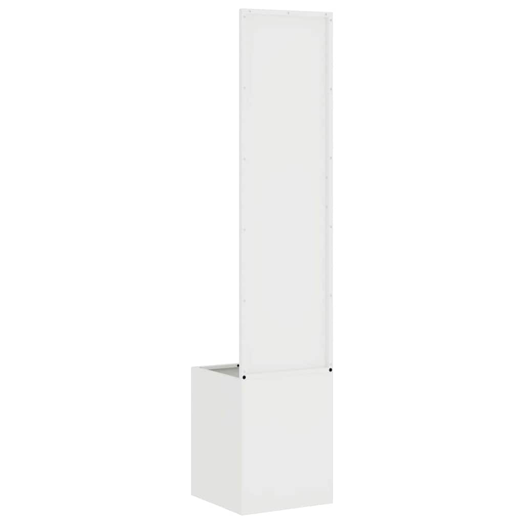 vidaXL Vaso da Giardino con Pannello Decorativo Bianco 32 x 140 cm