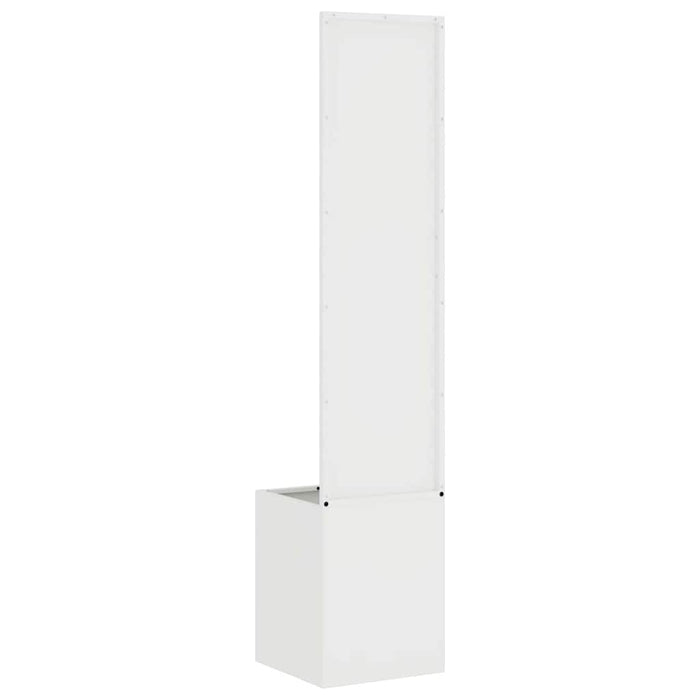 vidaXL Vaso da Giardino con Pannello Decorativo Bianco 32 x 140 cm