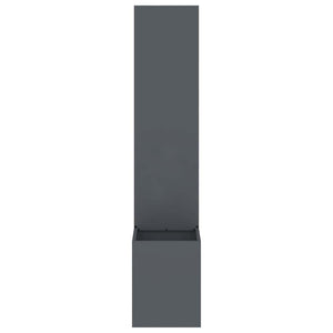 vidaXL Vaso da Giardino con Pannello Decorativo Antracite 32 x 140 cm