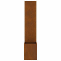 Vaso da Giardino con Pannello Decorativo Ruggine 32 x 140 cm 876377