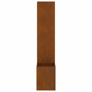 vidaXL Vaso da Giardino con Pannello Decorativo Ruggine 32 x 140 cm