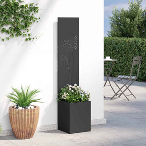Schermo per privacy in giardino Traforo Nero 32 x 140 cm 876385