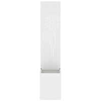 vidaXL Vaso da Giardino con Pannello Decorativo Bianco 32 x 140 cm