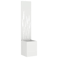 vidaXL Vaso da Giardino con Pannello Decorativo Bianco 32 x 140 cm