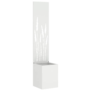 vidaXL Vaso da Giardino con Pannello Decorativo Bianco 32 x 140 cm