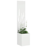 vidaXL Vaso da Giardino con Pannello Decorativo Bianco 32 x 140 cm