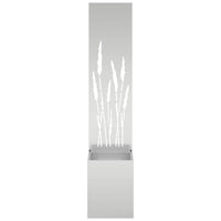 vidaXL Vaso da Giardino con Pannello Decorativo Argento 32 x 140 cm