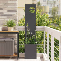 Schermo per privacy in giardino Traforo Nero 32 x 140 cm 876399