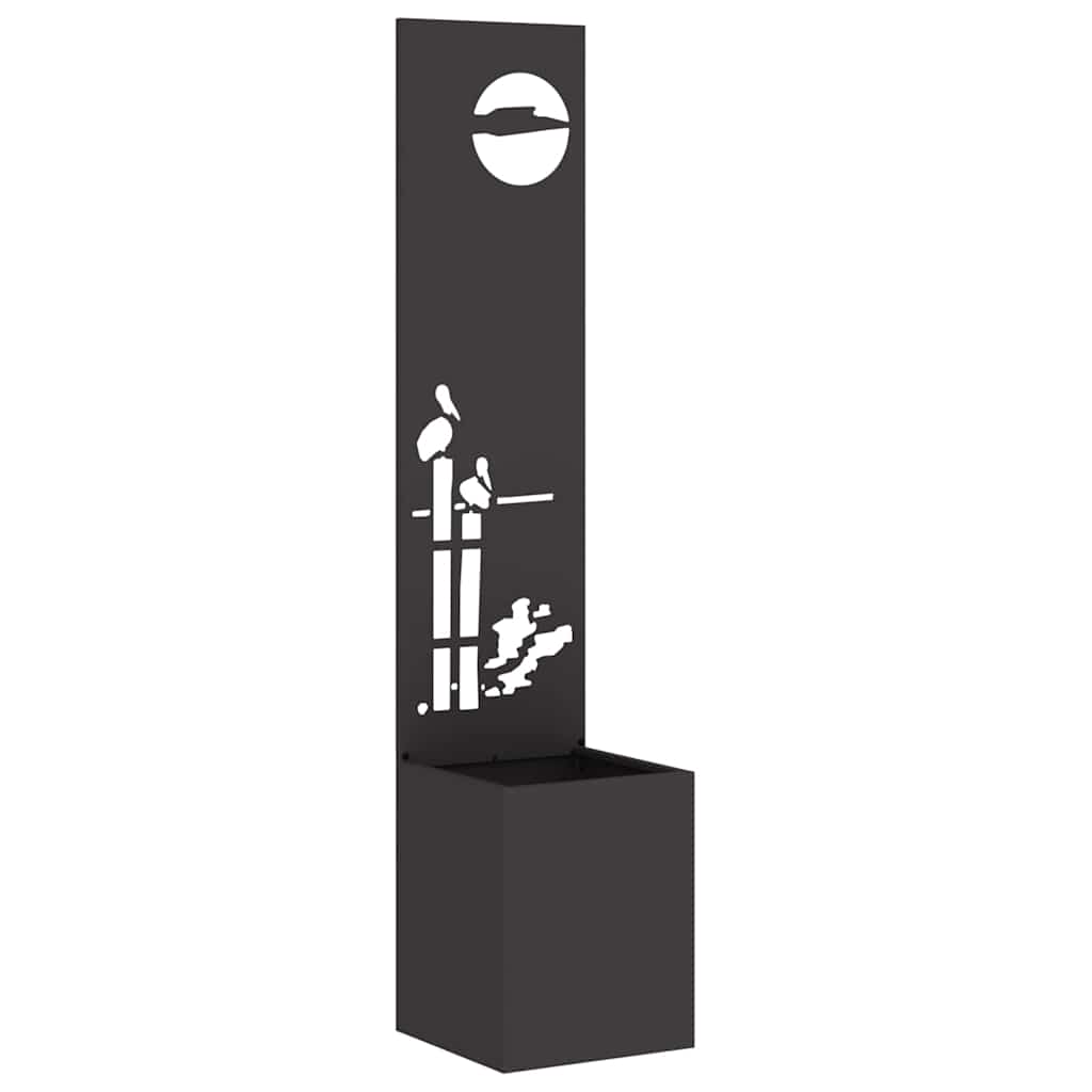 Schermo per privacy in giardino Traforo Nero 32 x 140 cm 876399