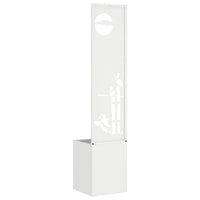 vidaXL Vaso da Giardino con Pannello Decorativo Bianco 32 x 140 cm