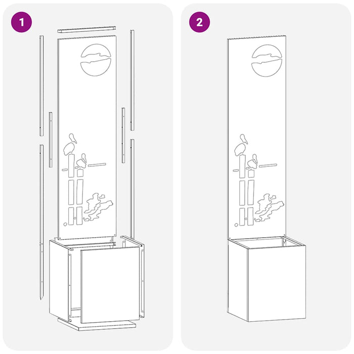 Schermo per privacy in giardino Traforo Antracite 32 x 140 cm 876401