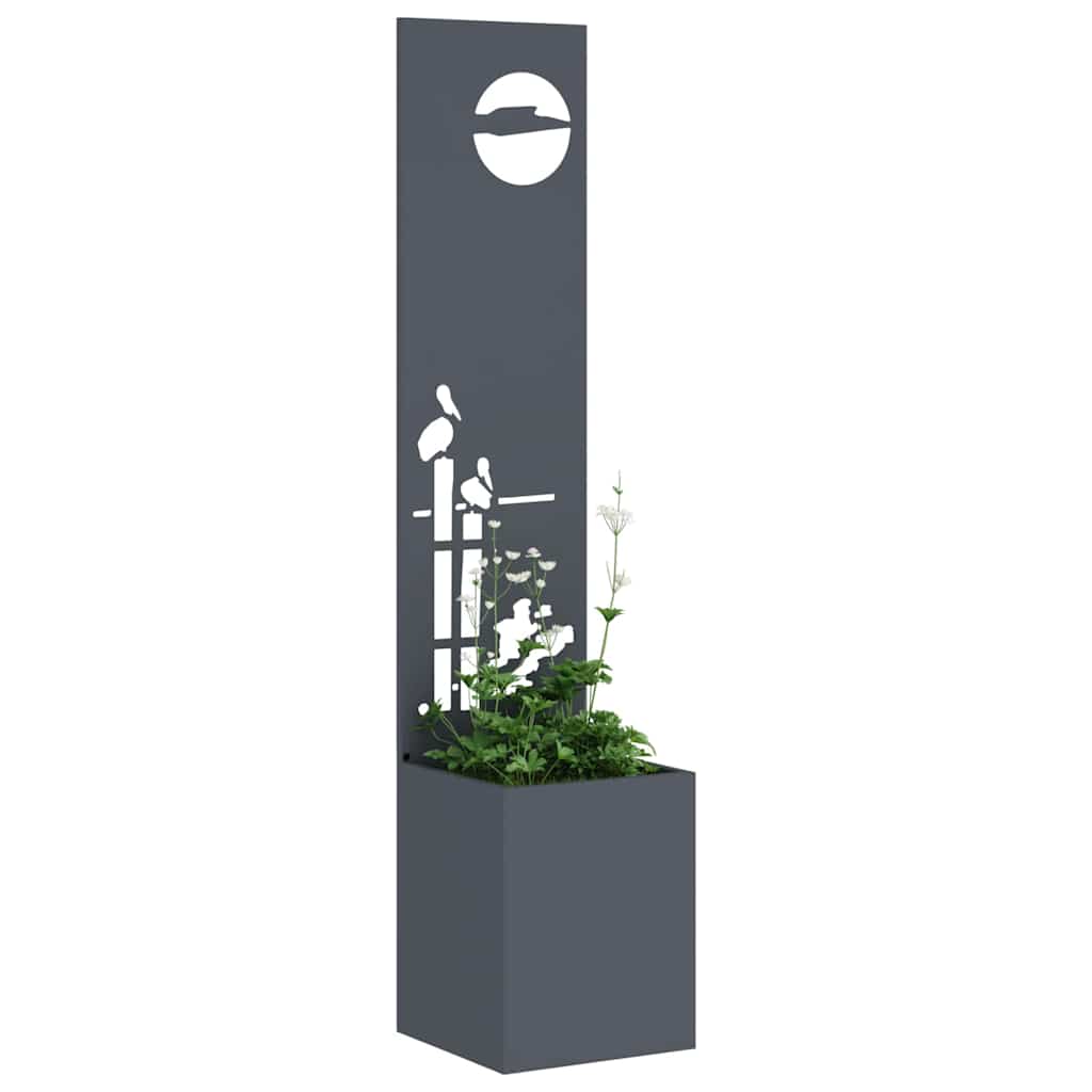 Schermo per privacy in giardino Traforo Antracite 32 x 140 cm 876401