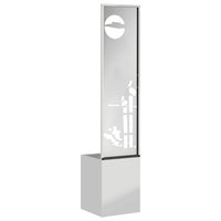 vidaXL Vaso da Giardino con Pannello Decorativo Argento 32 x 140 cm