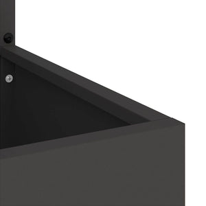 vidaXL Schermo per privacy in giardino Floreale Nero 32 x 140 cm