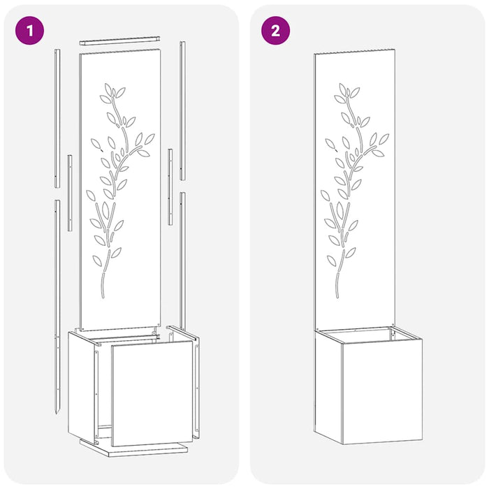 Schermo per privacy in giardino Floreale Argento 32 x 140 cm 876411