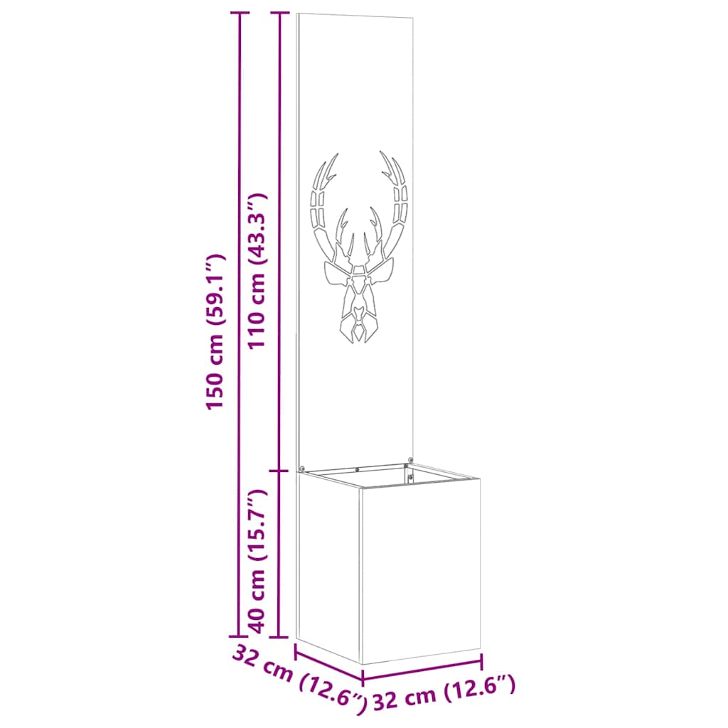 vidaXL Schermo per privacy in giardino Antracite 32 x 140 cm