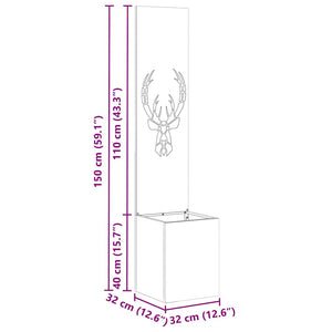 vidaXL Schermo per privacy in giardino Argento 32 x 140 cm