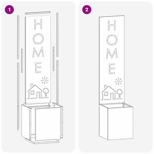 Schermo per privacy in giardino Traforo Nero 32 x 140 cm 876420