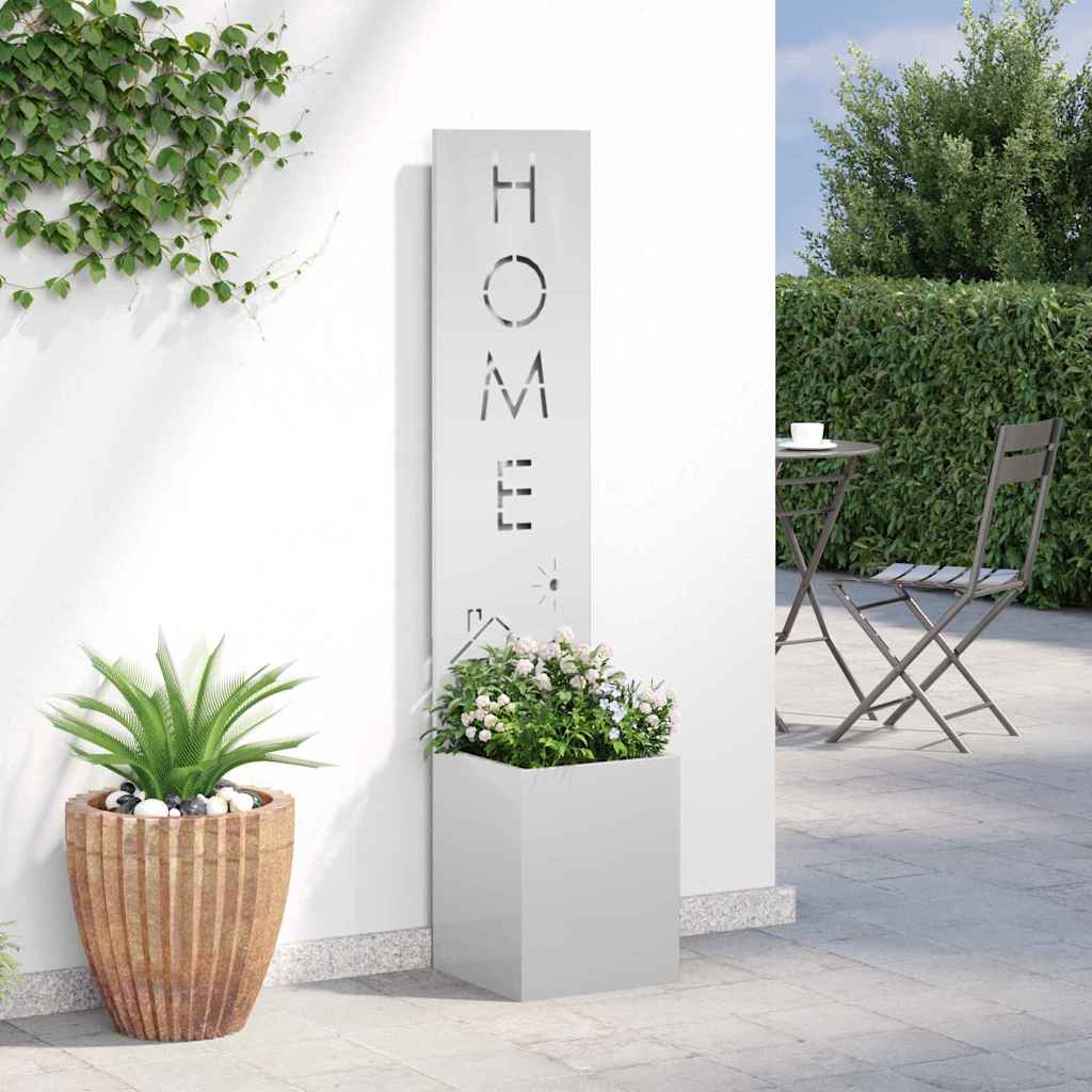vidaXL Schermo per privacy in giardino Traforo Argento 32 x 140 cm