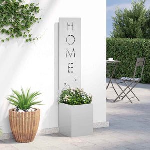 vidaXL Schermo per privacy in giardino Traforo Argento 32 x 140 cm