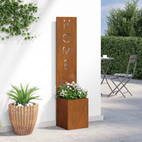 Schermo per privacy in giardino Traforo Ruggine 32 x 140 cm 876426