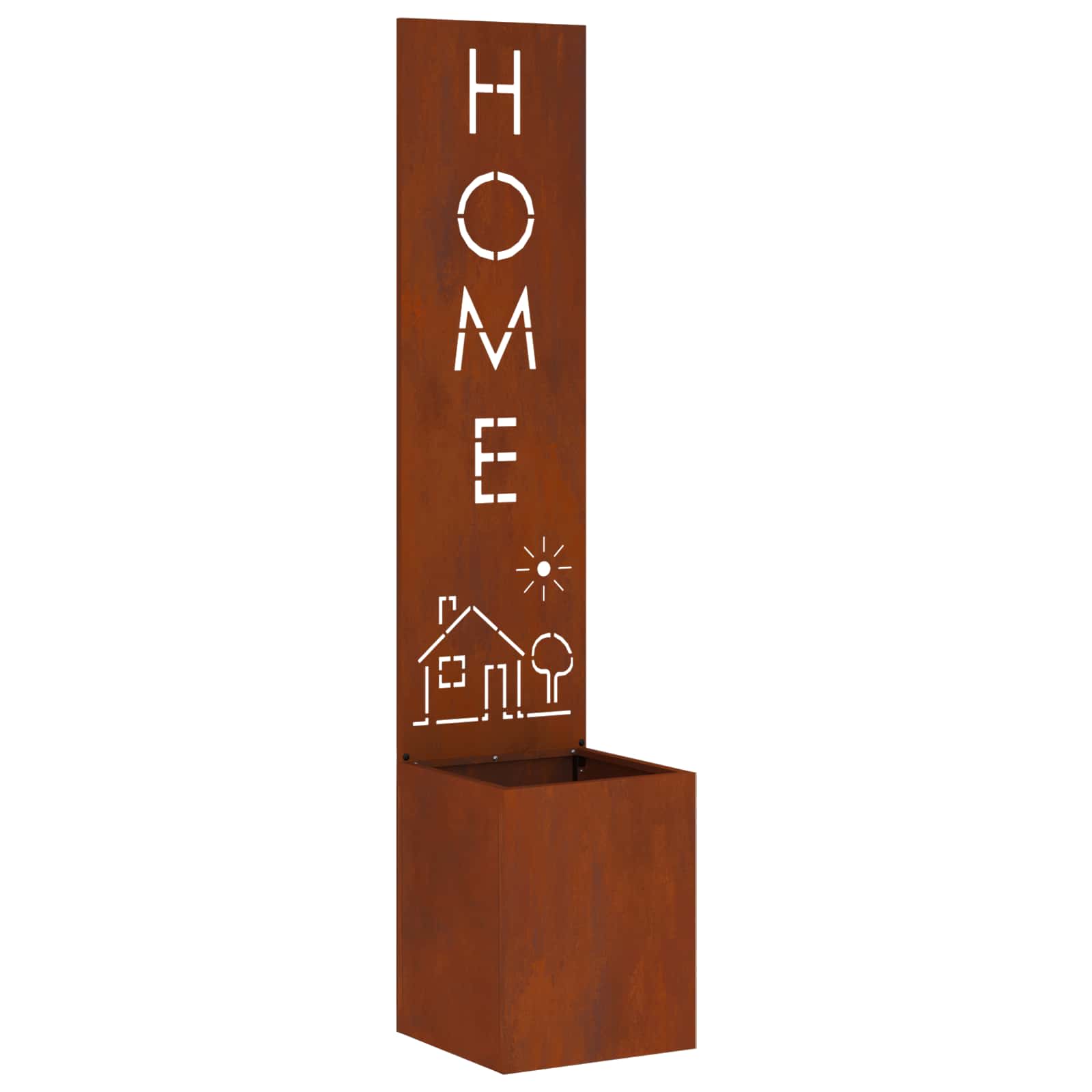 Schermo per privacy in giardino Traforo Ruggine 32 x 140 cm 876426