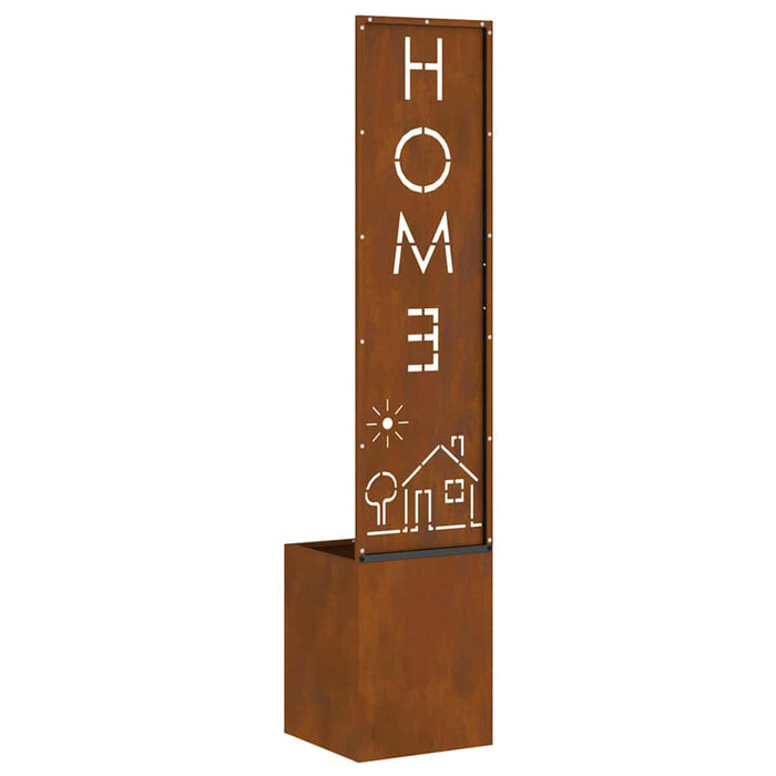 vidaXL Schermo per privacy in giardino Traforo Ruggine 32 x 140 cm