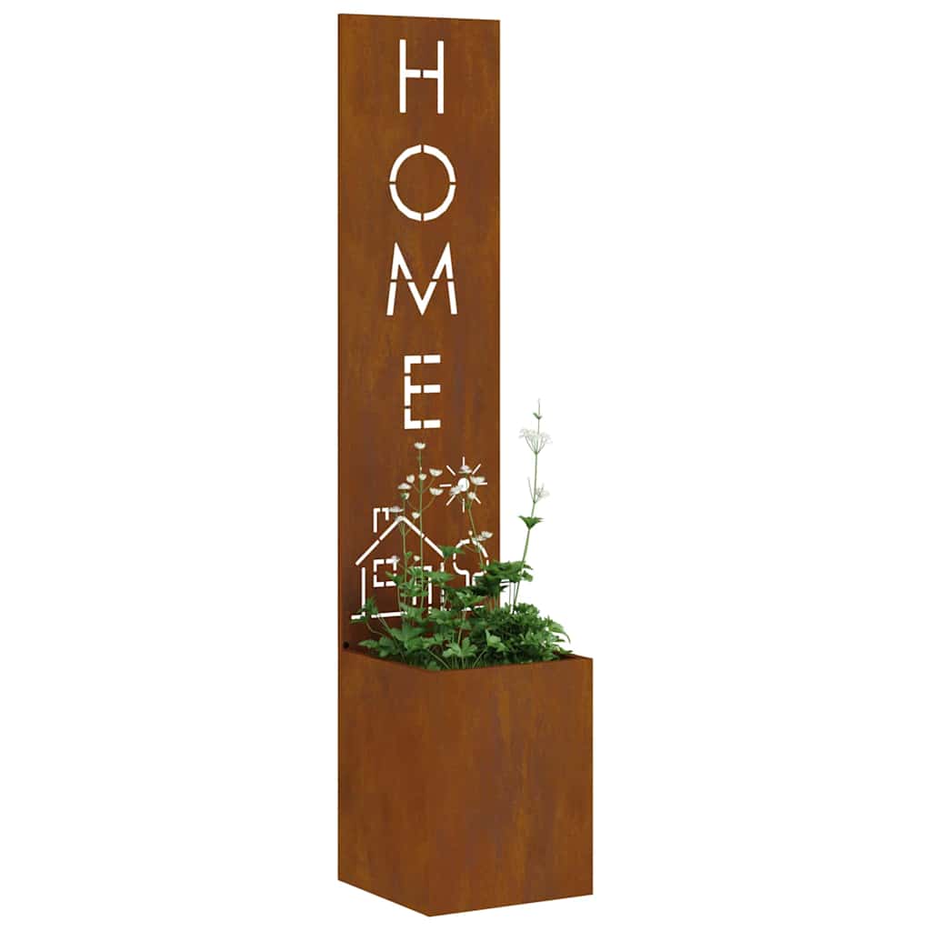 vidaXL Schermo per privacy in giardino Traforo Ruggine 32 x 140 cm