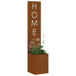 vidaXL Schermo per privacy in giardino Traforo Ruggine 32 x 140 cm