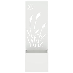 vidaXL Vaso da Giardino con Pannello Decorativo Bianco 50 x 140 cm