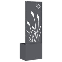 vidaXL Vaso da Giardino con Pannello Decorativo Antracite 50 x 140 cm
