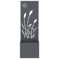 vidaXL Vaso da Giardino con Pannello Decorativo Antracite 50 x 140 cm