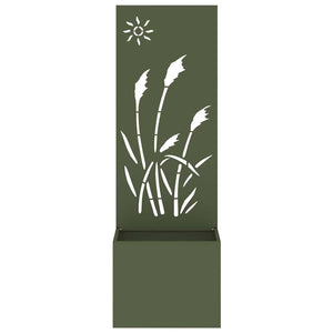 vidaXL Vaso da Giardino con Pannello Decorativo Oliver verde