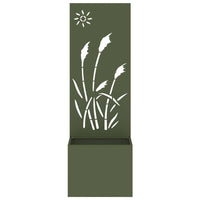 Vaso da Giardino con Pannello Decorativo Oliver verde 876430