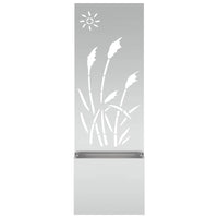 vidaXL Vaso da Giardino con Pannello Decorativo Argento 50 x 140 cm