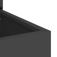 vidaXL Vaso da Giardino con Pannello Decorativo Nero 50 x 140 cm